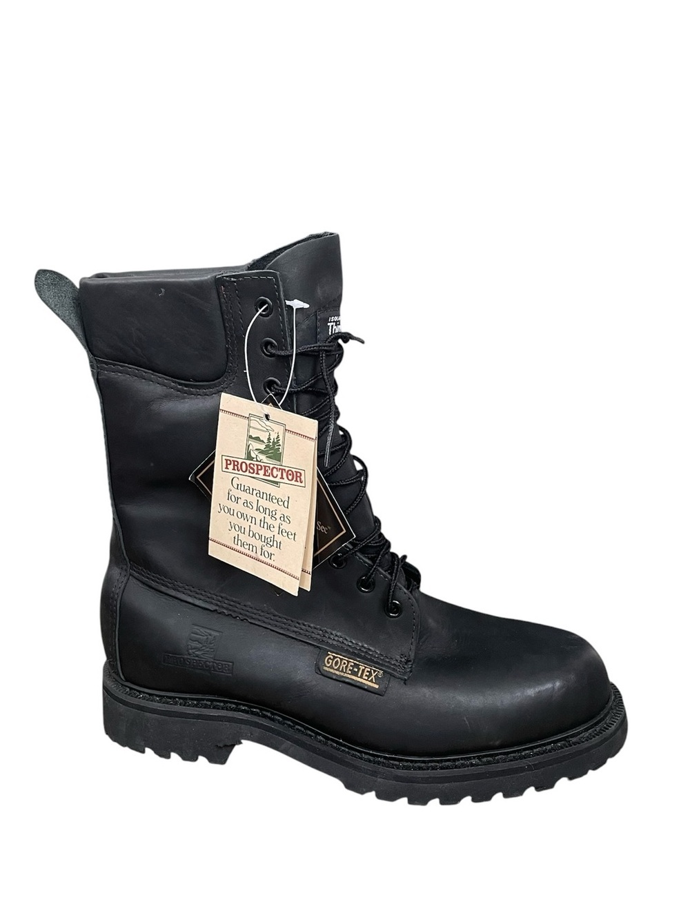 Vintage Prospector Men’s GORE-TEX Thinsulate Work & Combat Boots Black 9 EE